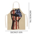 thumbnail image 2 of Vestitly American Independence Day Apron Home Party Sleeveless Coverall Kitchen Cooking Apron Adjustable Baking Apron (1pc), 2 of 7