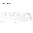 thumbnail image 3 of Harper & Bright Designs Modular Foam Sectional with Ottoman, Chenille Curved Compressed Sofa, 2 Piece Free Combination Floor Sponge Couch for Living Room Office, Beige, 3 of 15