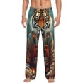 thumbnail image 1 of Balery Pond Meditating Tiger Pantalones de pijama para hombre, pijama ultraligero, pantalón de descanso-X-Large, 1 of 6