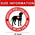 thumbnail image 2 of shiyou-6 Inch Service Dog Lives Here Stickers Dog May Not be Vested Stickers Service Dog On Board Bumper Labels for Doors, Windows, Cars, Trucks Decal 4pcs, 2 of 4