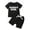 Black, variant on Elainilye Fashion Baby Boys 2 Piece Outfits Cute Short Sleeve Letter Print Casual Pocket Shorts Suit Sizes 0M-3Y,Blue