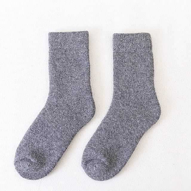 Yuarrent 1 par de calcetines Cachemira cálido Terry calcetín engrosado contra el frío sólido cómodo tripulación usable invierno calcetín Type7 NO7