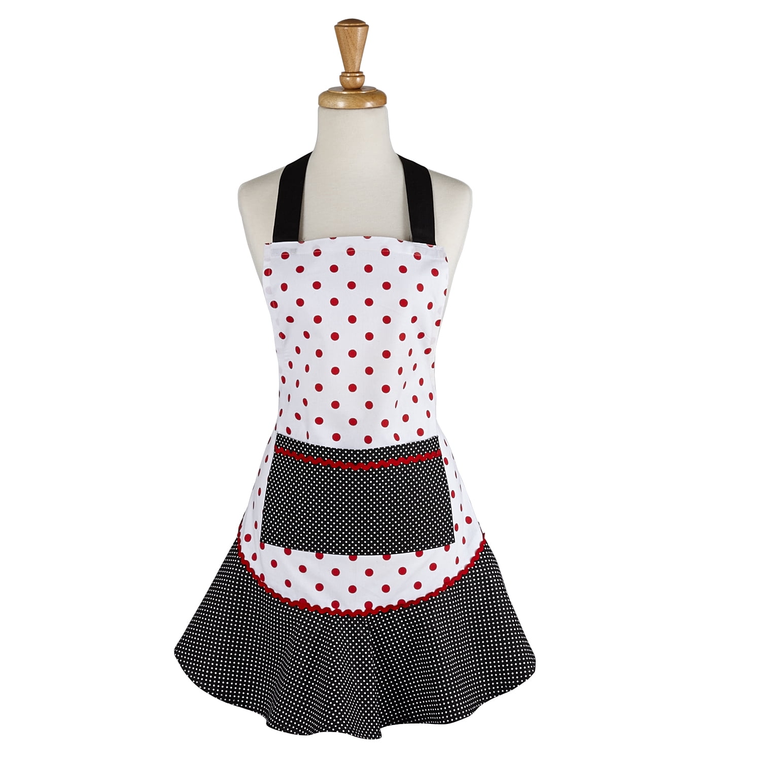 DII Cotton Women Kitchen Apron with Pocket and Extra Long Ties, 24x30