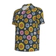 thumbnail image 3 of Daiia Colorful Sunflowers Pattern Men’s Polo Shirts,Solid Deck Shirt,Classic Fit, Breathable Cotton Polo for Casual and Sport Wear-XX-Large, 3 of 9
