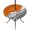 Orange, variant on Round Outdoor Tablecloth with Umbrella Hole and Zipper, Black Grey Ombre Fitted Table Cover with Elastic Edge for 31-35 Inch, Modern Geometric Abstract Aesthetic Cream Waterproof Patio Tablecoths