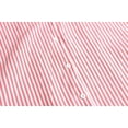 thumbnail image 3 of AURA Women's Casual Long Sleeve Button Down Loose Striped Cotton Maxi Shirt Dress, 3 of 5