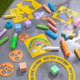 thumbnail image 3 of Play Day 90-Piece Multicolor Sidewalk Chalk Set with Stencils and Tools, 3 of 7