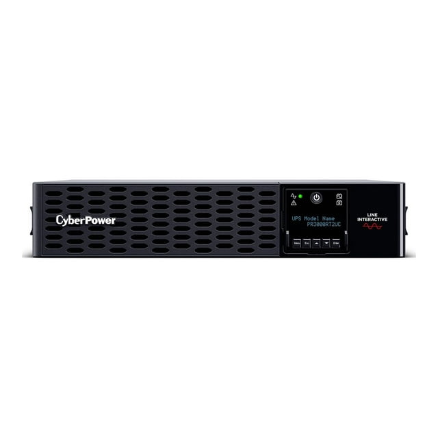 CyberPower Smart App Sinewave PR3000RT2UC - UPS (Montable en Rack / Externe) - AC 100-120 V - 3000 Watt - 3000 VA - 9 Ah - Ethernet, RS-232, USB - Connecteurs de Sortie : 9 - 2U - Noir