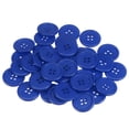 thumbnail image 1 of Unique Bargains Boutons Ronds en Résine Bleu Profond à 4 Trous (Lot de 100), 1 of 5