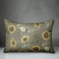thumbnail image 3 of Creative Products Sunflower Pattern on Brown 20 x 14 Spun Poly Pillow, 3 of 3