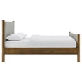 thumbnail image 2 of Modway Maven Queen Size Fabric Upholstered Platform Bed in Wheat Walnut, 2 of 9