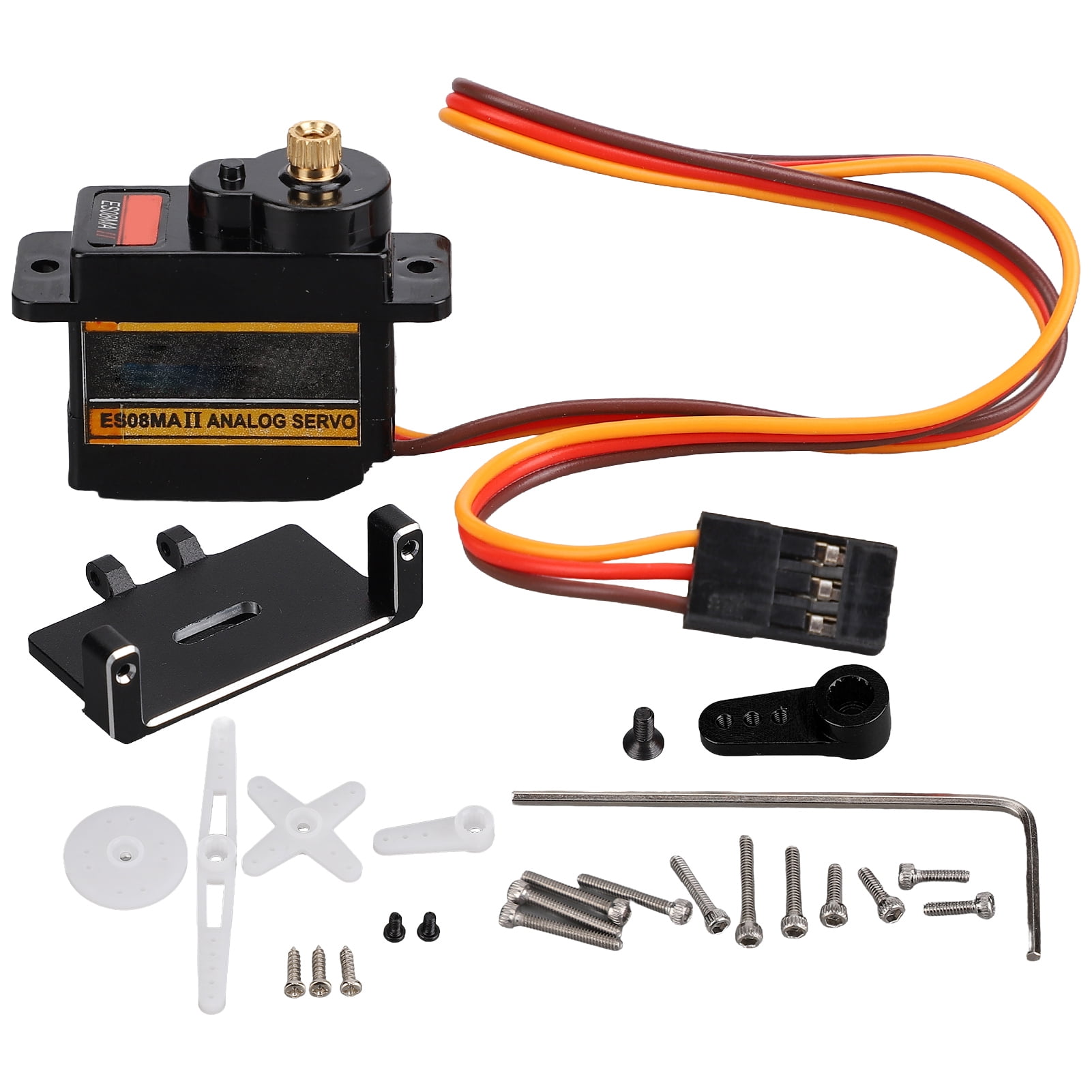 Micro Servo Motor Kit Metal Gear Servo Kit Quick Response Aluminum Alloy Low Power Consumption Low Noise Stable for 1 24 RC Cars Black Red Walmart