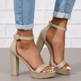 thumbnail image 5 of Mepaouo Women's Heels Sandals Comfortable Open Toe Dress Pump Shoes Rhinestone Platform Sandal, 5 of 7