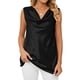 thumbnail image 1 of Camiseta sin mangas de verano para mujer, cuello vuelto, sin mangas, suelta, informal, elegante, básica, camisetas sin mangas, negro M, 1 of 8