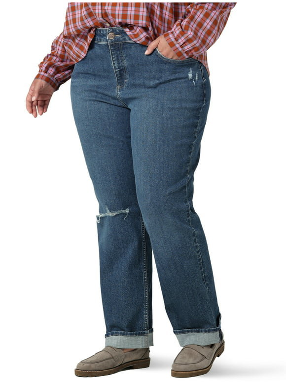 bang papier patroon Plus Size Boyfriend Jeans in Womens Plus Jeans - Walmart.com