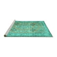 thumbnail image 2 of Ahgly Company Machine Washable Indoor Rectangle Persian Turquoise Blue Traditional Area Rugs, 3' x 5', 2 of 4