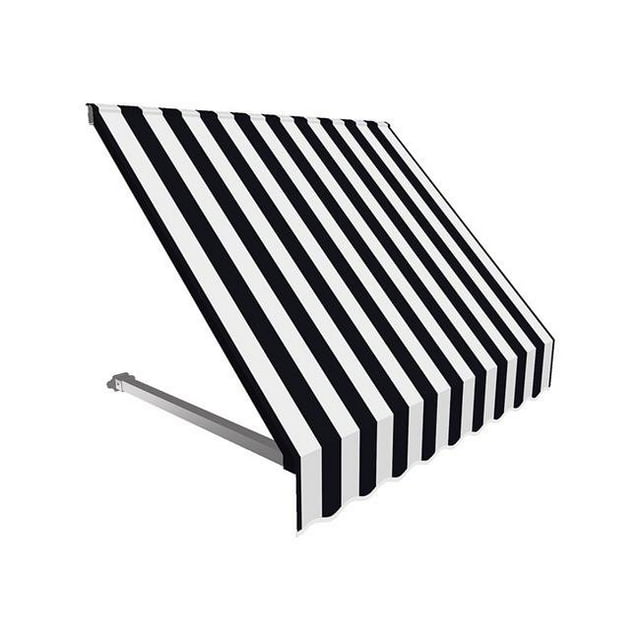 Awntech ER1030-US-7KW Auvent Rétro pour Fenêtre et Entrée de 7,38 Pi, Dallas, Noir et Blanc - 16 x 30 Po