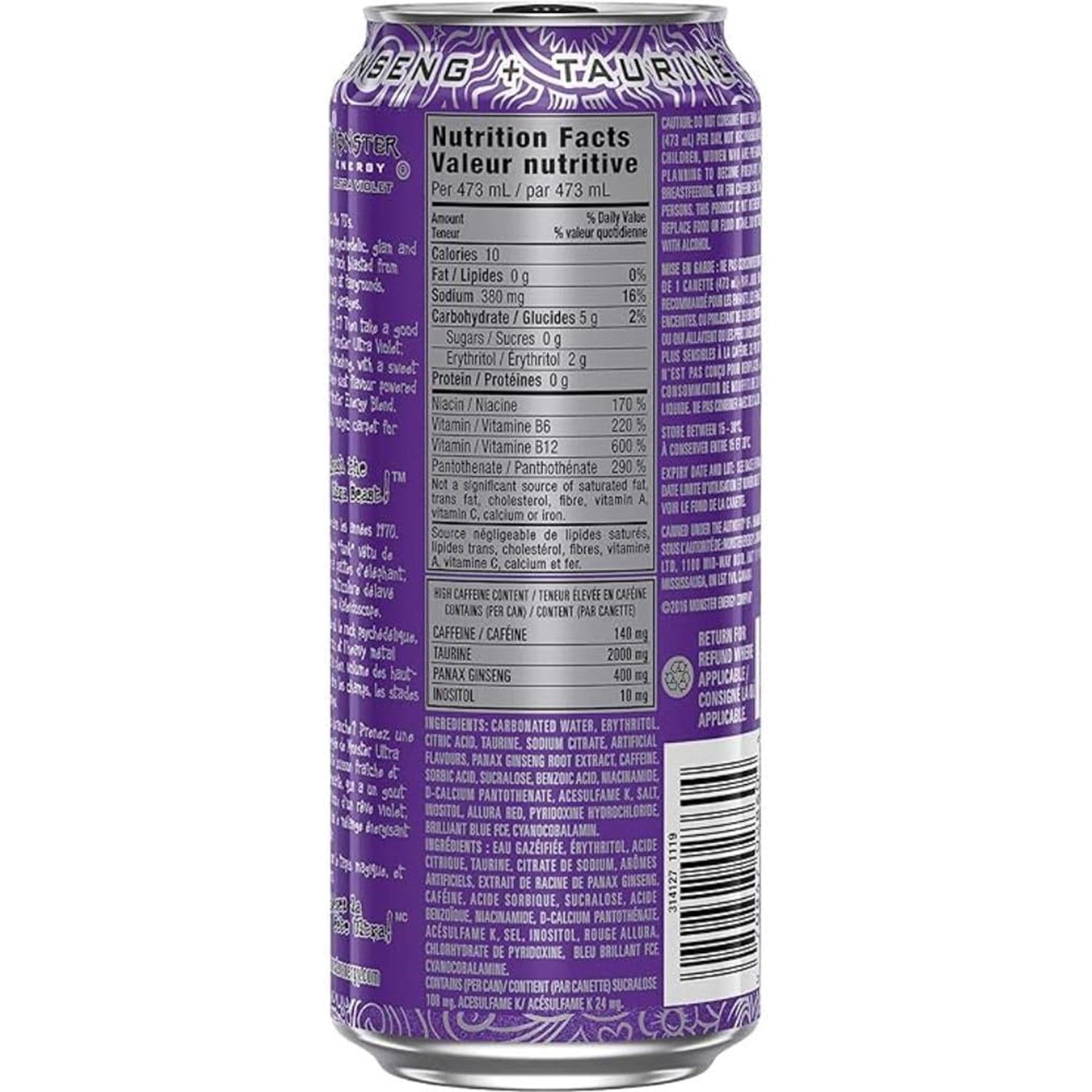 Monster Energy Ultra Voilet, 473ml (Pack of 12)
