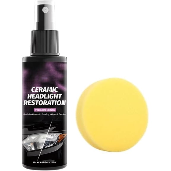Headlight Restoration Spray, Lens Cleaner and Coating for Car