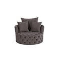 thumbnail image 2 of ACME Zunyas Accent Chair with Swivel in Gray Velvet, 2 of 7