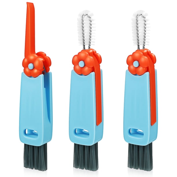 GOOHOCHY 3 cepillos limpiadores de tazas 3 en 1, cepillo limpiador de tapas de tazas, cepillo limpiador de pajitas, cepillo para botellas, limpiador de pajitas