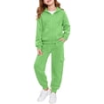 thumbnail image 7 of Angala Outfit For Toddler Boys Solid Color Long Sleeve Hooded Sweatshirt Jogger Pants Set Boys Fall Casual Clothes Size 3-4 Years, 7 of 7