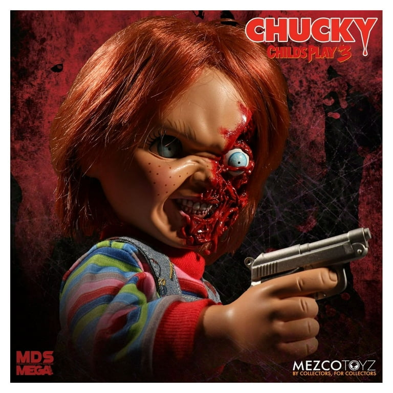 CHILD'S PLAY 3 TALKING PIZZA FACE チャッキー Childs Play 3 MDS Designer Series Pizza Face Chucky 15 Mega