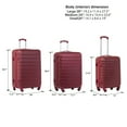 Jetstream 3 piece Set Hardside Spinner Luggage, 20" Carry On, 24" and