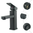 thumbnail image 2 of WinWay Bathroom Sink Tap Rozin Matte Black Basin Faucet Deck Mounted Single Lever Chrome Square Mono Hot-Cold Water Faucet, 2 of 10