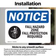 thumbnail image 3 of (2 Pack) Fall Hazard Zone Fall Protection Sign, 3 of 7