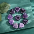 thumbnail image 4 of NOGIS 20 PCS Heart Crystals Amethyst Natural Healing Crystal Polished Hearts Carved Stones Rose Quartz Palm Gemstones Reiki Energy Balancing Worry Stone Meditation Love Gift (Purple), 4 of 7