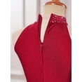 thumbnail image 5 of iixpin Kids Girls  Lyrical Dance Dress Sleeveless High-Low Tutu Skirt Ballerina Costume Ballet Gymnastics Leotard Burgundy 12, 5 of 7