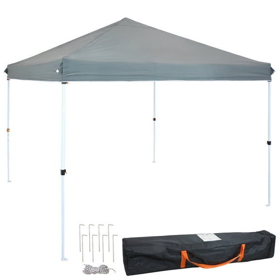 Sunnydaze 12' x 12' Gray Solid Standard Pop-Up Outdoor Canopy with Carrying Bag