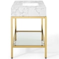 thumbnail image 6 of Modway Kingsley 36" Gold Stainless Steel Bathroom Vanity in Gold White, 6 of 10