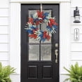 thumbnail image 6 of 4th of July Patriotic Wreaths, 17.71 Inch Red White Blue Patriotic Heather Wreath, Artificial Blossom Wreath for Memorial Day, Independence Day, Front Door Wreath, Farmhouse Outdoor Decor, 6 of 7
