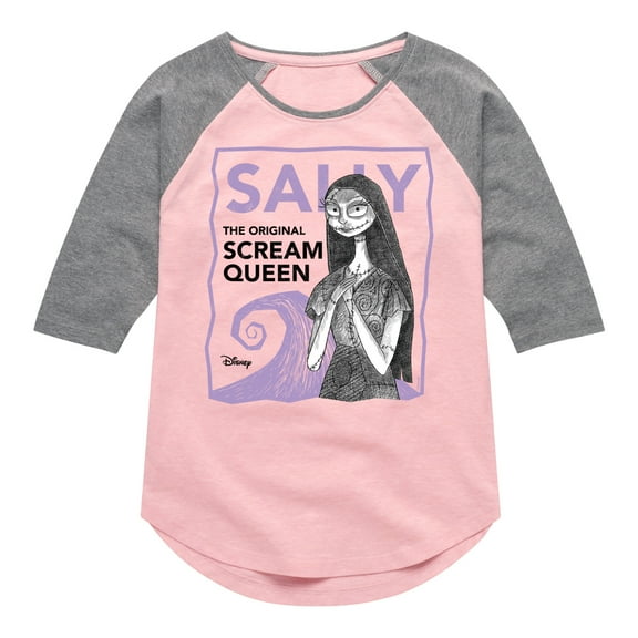 The Nightmare Before Christmas - Sally Scream Queen - Toddler And Youth Girls Raglan Graphic T-Shirt