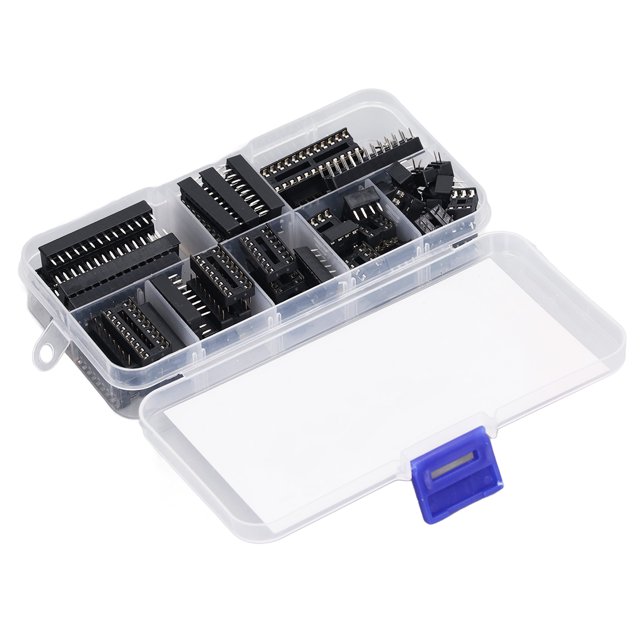 IC Assortiment Kit, 66Pcs Broche Plate 6P à 28P DIP IC Socket Facile à Utiliser pour le Circuit