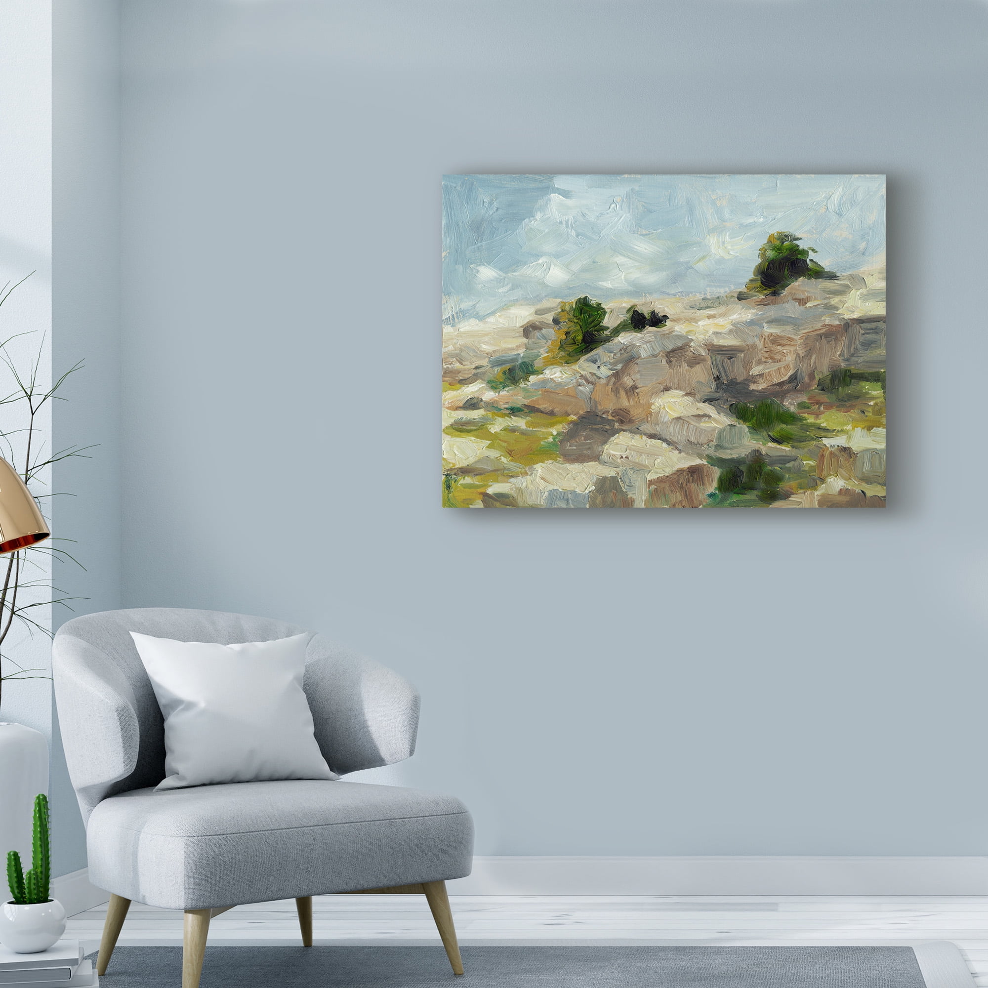 Trademark Fine Art 'Impasto Mountainside I' Canvas Art by Ethan Harper