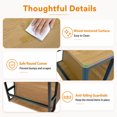 thumbnail image 6 of 2 Tier Rectangle Coffee Table with Storage Shelf and Compartment, Industrial Accent Table for Living Room,Natural, 6 of 8