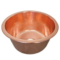 Native Trails Redondo Grande Hammered Polished Copper Universal Mount Bar Sink