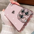 thumbnail image 4 of Clear Glitter for iPhone 15 Pro Case,Luxury Bling Sparkly Diamond Rhinestone with Camera Protector Soft TPU Plating Bumper Transparent Slim Women Girls Case for iPhone 15 Pro 6.1inch (Silver), 4 of 4