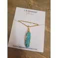 thumbnail image 3 of Crystal Necklace GOLD Wrapped Turquoise Healing Crystal Point Necklace, 3 of 7