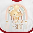 thumbnail image 4 of Inktastic Newborn Infant Baby Girls I Love My Big Sister Boys or Girls Baby Bib, 4 of 4