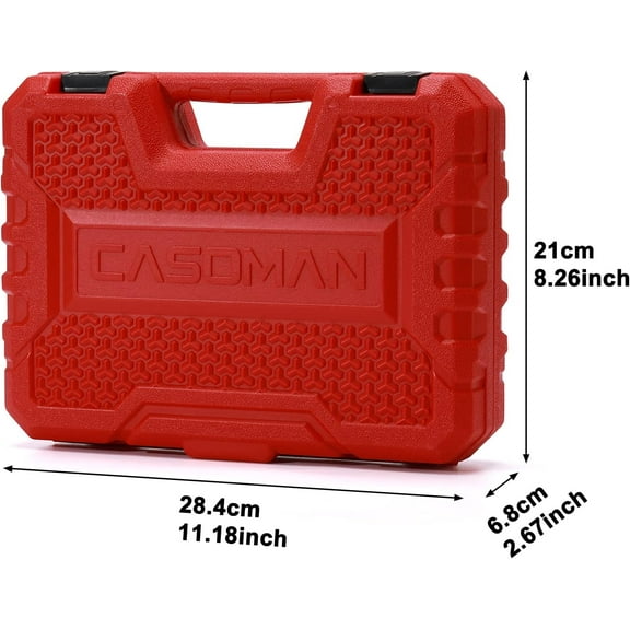 1/4 Inch Drive Master  Socket Set, 50-Piece, 6-Point, SAE/Metric, 4mm-15mm,   Vanadium Steel