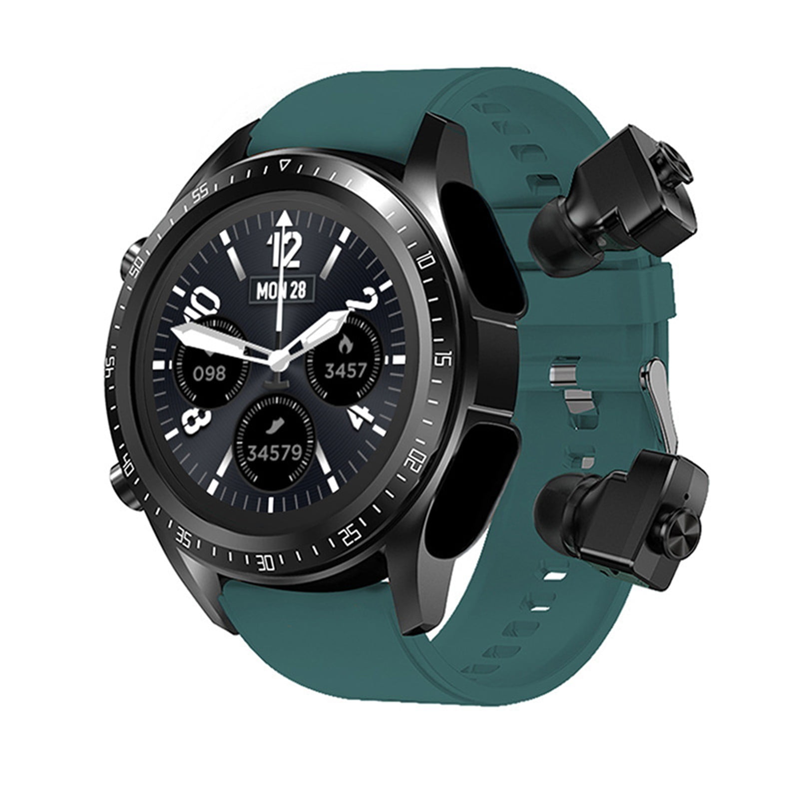 Outoloxit 2-in-1 Sports Smartwatch with Wireless Earphones, 1.32 Inch Alloy Screen, IP67 Waterproof, Multi-Sport Modes, Works with iOS & Android, Long Battery Life