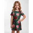 thumbnail image 2 of Girls Active Fashion Short Sleeve Summer Dress Comfort-Fit Crewneck Casual Dress for Girls Age 5-13, 2 of 6
