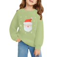 thumbnail image 5 of XIYNBAOK Funny Christmas T Shirt Long Sleeve Christmas Shirts Christmas Hawaiian Shirts Tops Clean Girl Clothes Boy Clothes Size 6 Teenager Clothes, Light Green 9-10 Years, 5 of 6