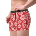 thumbnail image 4 of Disketp Red Hibiscus Flower Men'S Boxer Briefs,Soft And Breathable Cotton Underwear With Comfortflex Waistband, 4 of 9