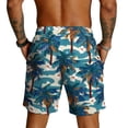 thumbnail image 4 of OIOLOYJM Mens Board Shorts Hawaiian Tropical Lounge Elastic Waist Drawstring Beach Shorts Summer Mesh Lightweight Quick-Dry Casual Short Pants with Pockets Light Blue L, 4 of 4