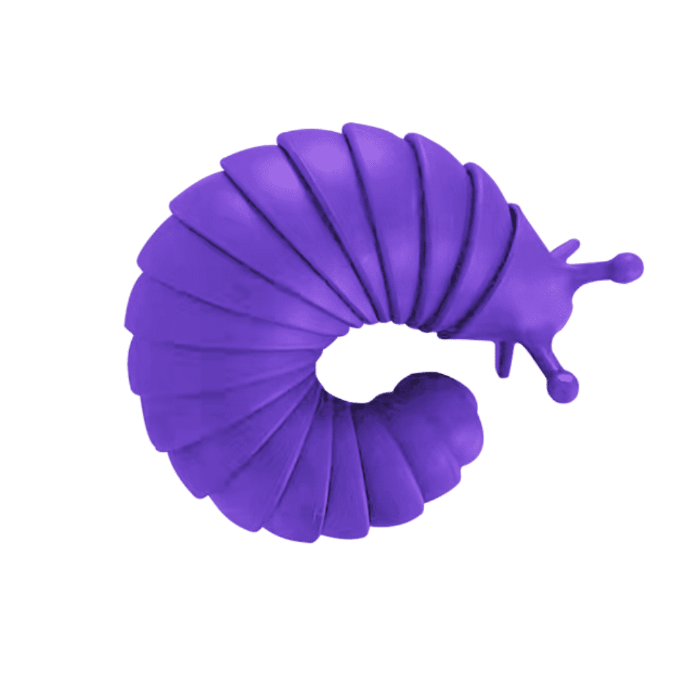 Latady 3D Printed Articulated Slug Fidgets Slug Toy, Slug Curls Up ...